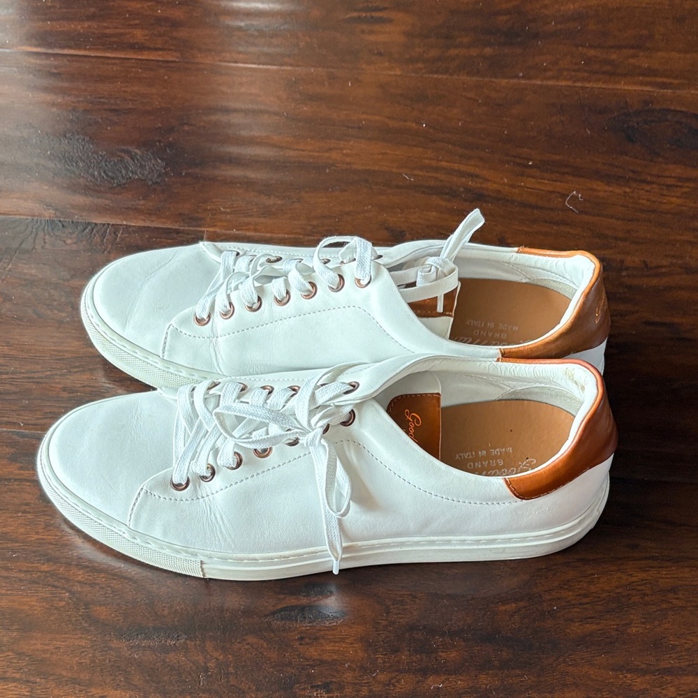 Good Man Brand White and Brown Sneakers